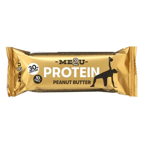Riešutų sviesto skonio baltyminis batonėlis su saldikliais ME2U, 60 g