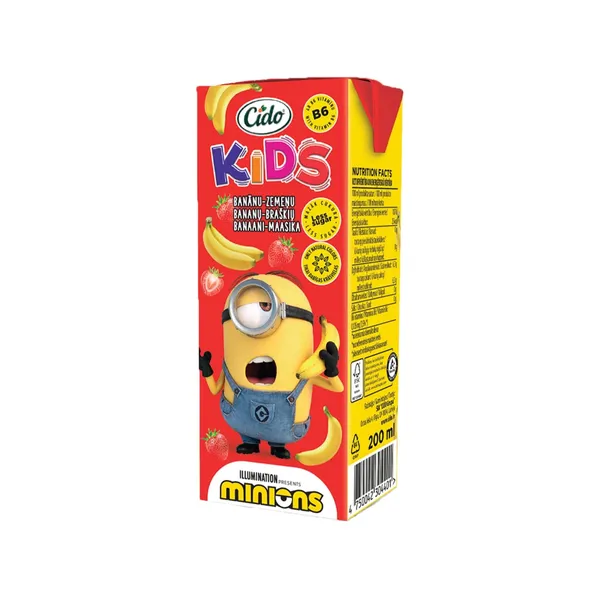 Dzēriens Zoo Minions ban.zemeņu 0.2l