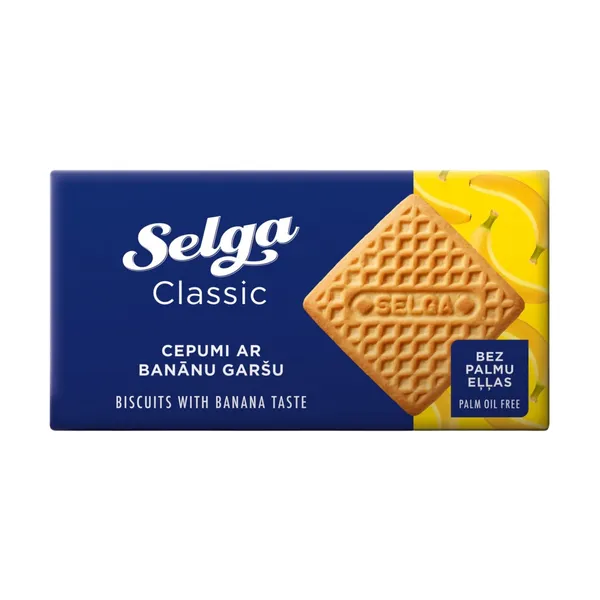Sausainiai SELGA bananų skonio, 180g