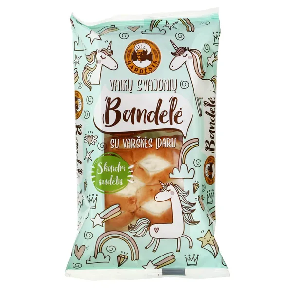 Bandelė vaikų svajonių su varškės įdaru GARDĖSIO, 130 g