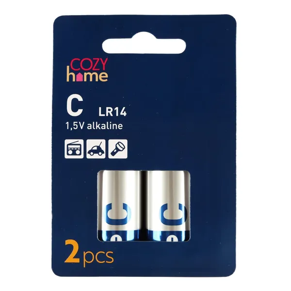 Baterijos COZY HOME C 1,5 V LR14, 2 vnt