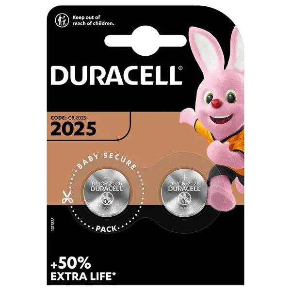 Baterijos DURACELL 2025, 2vnt.