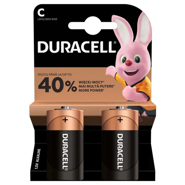 Baterijos DURACELL C, LR14, 2vnt