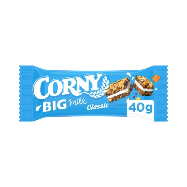 Javainių batonėlis CORNY Big, su pieniniu pertepimu, 40 g