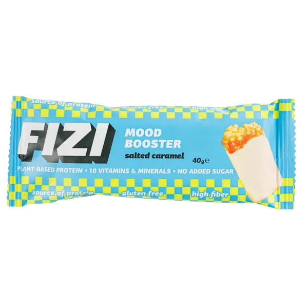 Batonėlis SALTED CARAMEL FIZI su saldikliais, 40 g