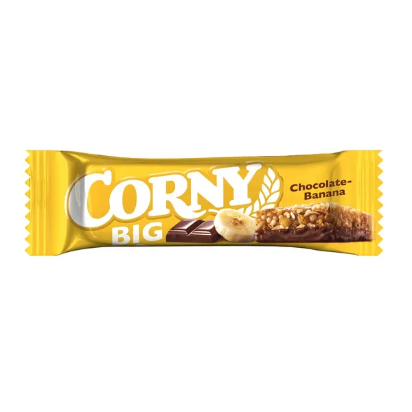 Javainių batonėlis su pieninio šokolado gabaliukais CORNY BIG, 50 g