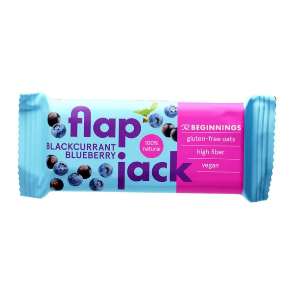 Batonėlis su juodaisiais serbentais THE BEGINNINGS FLAPJACK, 60 g