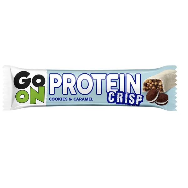Baltyminis batonėlis su saldikliu GO ON CRISP COOKIE, 50 g