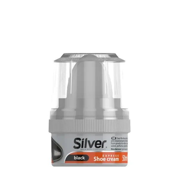 Batų tepalas SILVER, su lanolinu, juodas,  60 ml