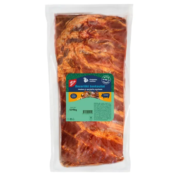 Bavariški kiaulienos šonkauliai medaus garstyčių marinate KLAIPĖDOS MAISTAS, 1 kg