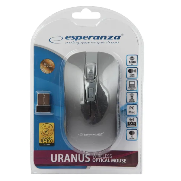Bevielė optinė pelė 4D URANUS MIX, spalva ir dizainas gali skirtis