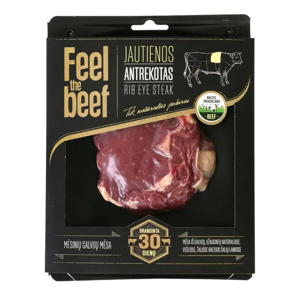 Sausai brandinto jautienos antrekoto pjausnys FEEL THE BEEF, 260 g