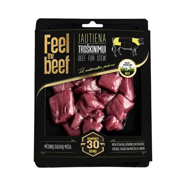 Jautiena troškinimui FEEL THE BEEF (brandinta 30 dienų), 400 g
