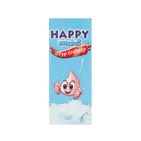 Braškių skonio pieno gėrimas HOCHWALD HAPPY, UHT, 1,35 % rieb., 3 x 200 ml