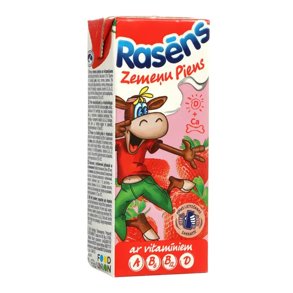 Piena dzēriens Rasēns zemeņu 1,5% 200ml