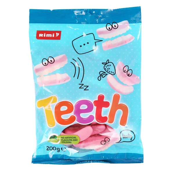 Zemeņu garšas želejkonfektes Teeth Rimi 200g
