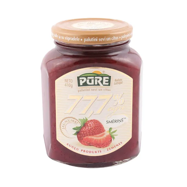 Augļu produkts Pūre Smēriņš zemeņu 77,7% 410g