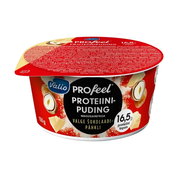 Baltojo šokolado ir riešutų skonio baltyminis pudingas su saldikliais VALIO PROFEEL, 2,3 % rieb., 150 g