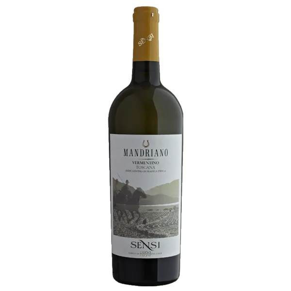 Baltasis sausas vynas SENSI MANDRIANO VERMENTINO TOSCANA IGT, 0,75 l