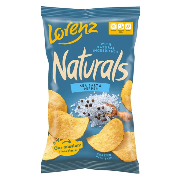 Čipsi Lorenz Naturals jūras sāls, piparu 100g