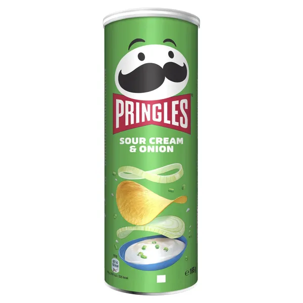 Bulvių traškučiai grietinės ir svogūnų skonio PRINGLES, 165 g