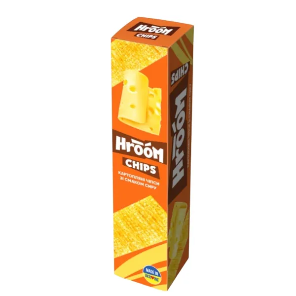 Bulvių traškučiai HROOM, juostelėmis, sūrio skonio, 50 g