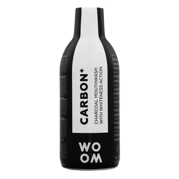 Burnos skalavimo skystis WOOM CARBON+, 500 ml