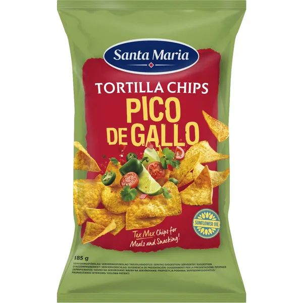 PICO DE GALLO skonio kukurūzų traškučiai SANTA MARIA, 185 g