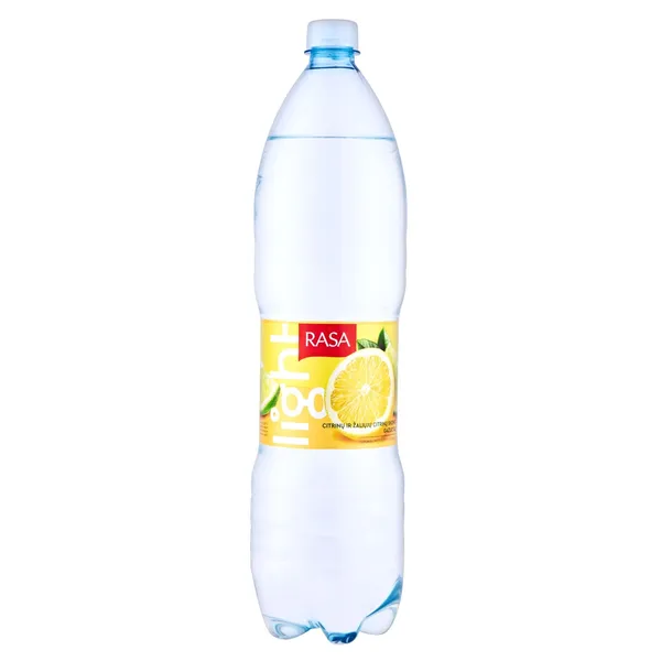 Citrinų ir žaliųjų citrinų skonio gazuotas stalo vanduo RASA LIGHT, 1,5 l