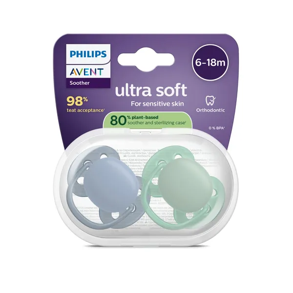 Mānek.Philips Avent Ultra Soft 6-18mēn. 2gab.