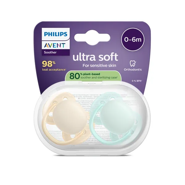 Mānek. Philips Avent Ultra Soft 0-6mēn. 2gab.