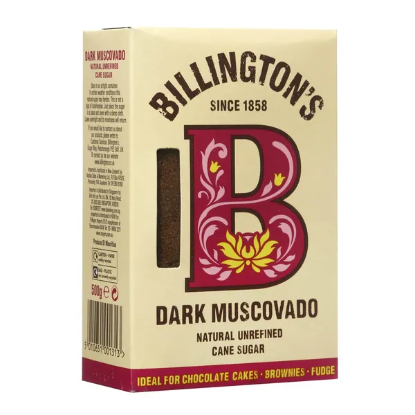Cukranendrių cukrus DARK MUSCOVADO BILLINGTONS, 500 g