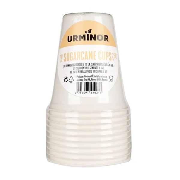Cukranendrių puodeliai Urminor 250ml 10vnt