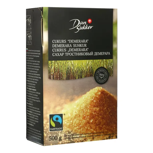 Cukrus DAN SUKKER DAMERARA, 500 g