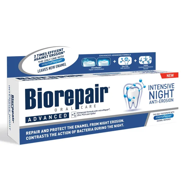 Dantų pasta intensyviam emalio atnaujinimui NIGHT BIOREPAIR, 75 ml