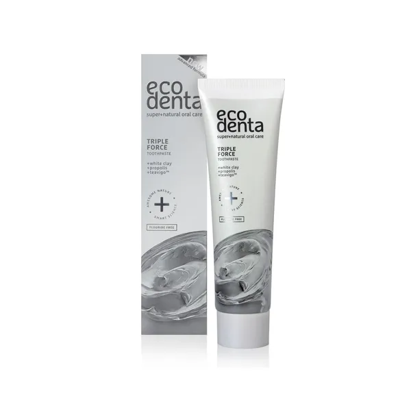 Dantų pasta su baltuoju moliu ECODENTA, 100 ml