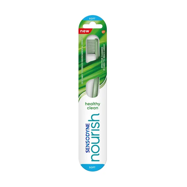 Dantų šepetėlis SENSODYNE NOURISH HEALTHY CLEAN, minkštas, 1 vnt.