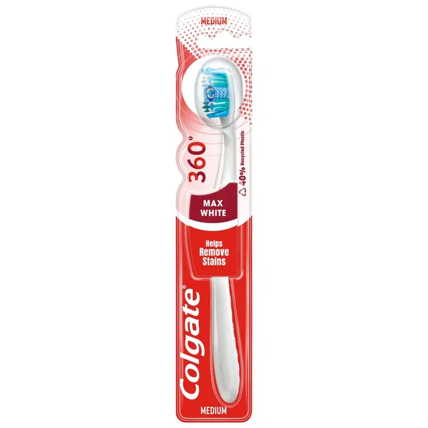 Dantų šepetėlis COLGATE 360 MAX WHITE ONE MEDIUM