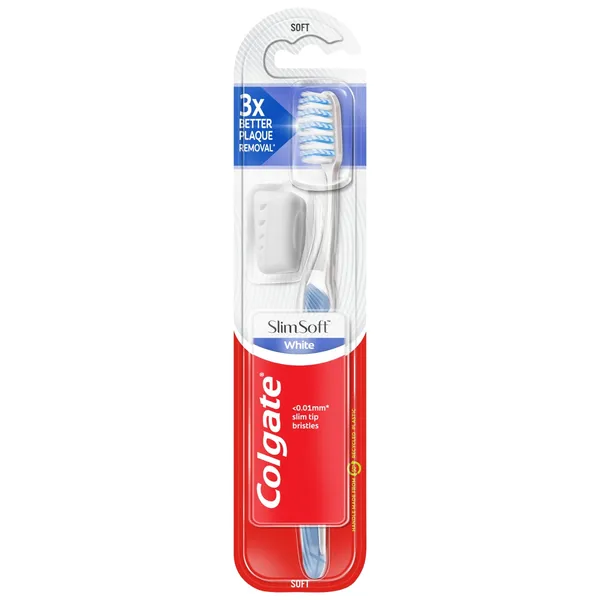 Dantų šepetėlis COLGATE SLIM SOFT WHITE, 1 vnt.