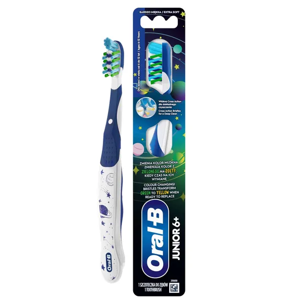 Dantų šepetėlis vaikams ORAL-B JUNIOR 6+ metų, Soft, 1 vnt.