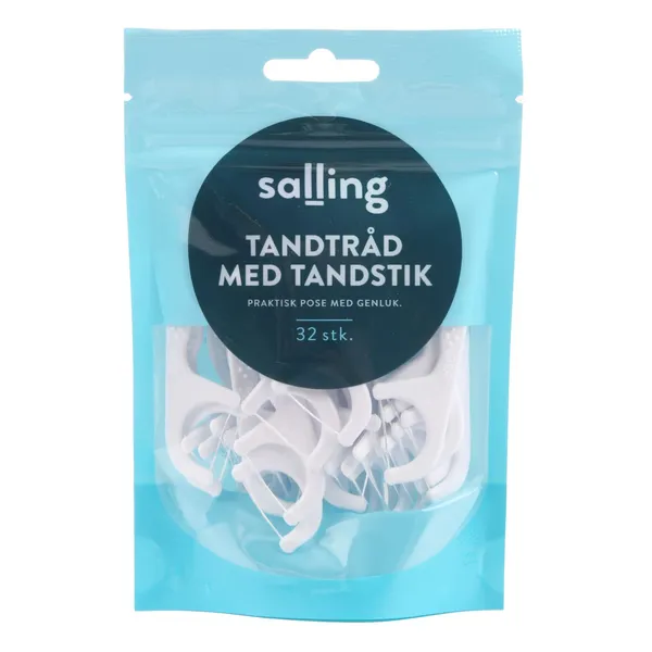 Dantų siūlas su krapštuku SALLING FRI, 32 vnt.