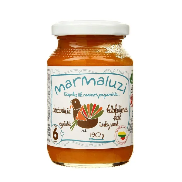 Daržovių ir kalakutienos košė (nuo 6 mėn.) MARMALUZI, 190 g