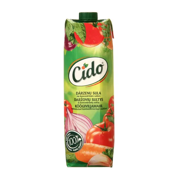 Daržovių sultys CIDO (100%), 1 l