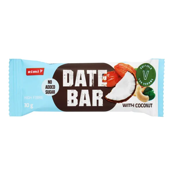 Datulių batonėlis su kokosais RIMI, 30 g