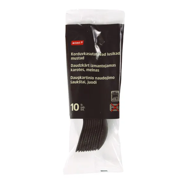 Daudzk.izmant.karotes Rimi melnas 10 gab