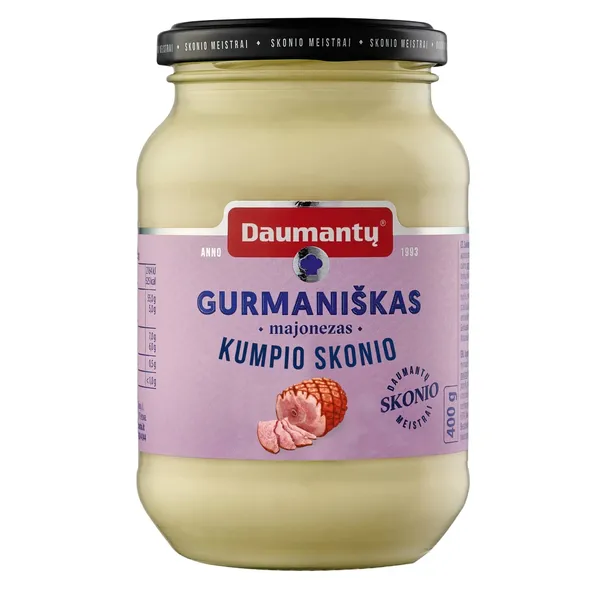 DAUMANTŲ majonezas GURMANIŠKAS, kumpio skonio, 400 g