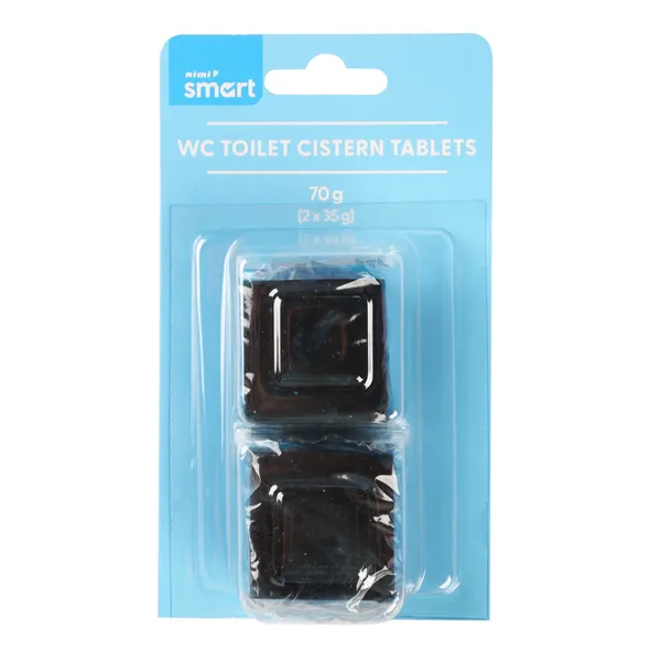 Dažančios tabletės tualeto vandeniui RIMI SMART, 2 vnt. × 35 g, 70 g