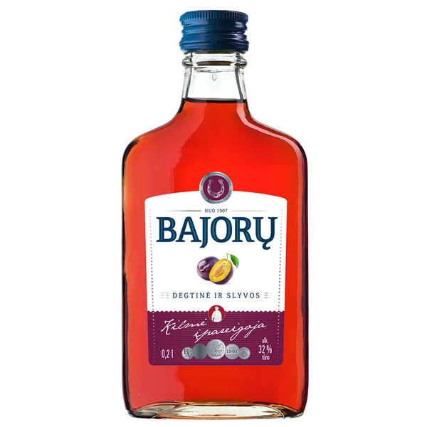 Degtinė, BAJORŲ, Degtinė ir Slyvos, 32%, 0,2l