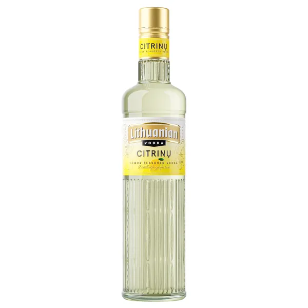 Degtinė LITHUANIAN VODKA AUKSINĖ citrinų skonio, 38 %, 0,5 l