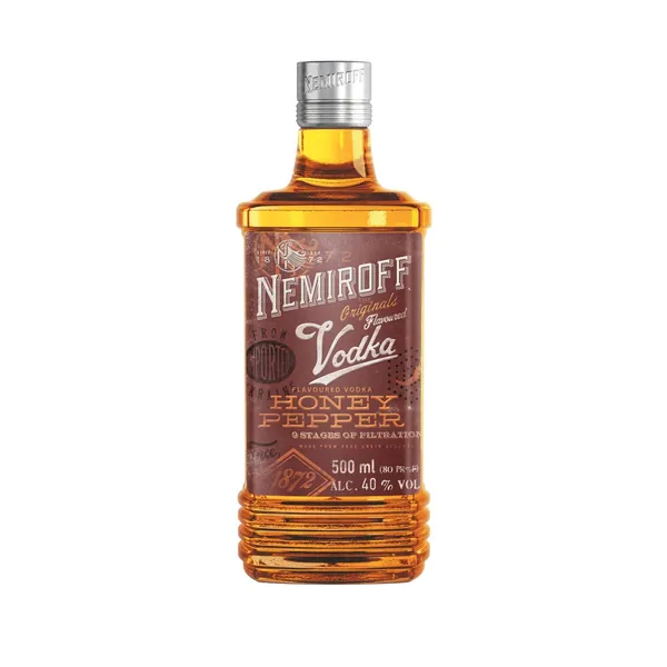 Degtinė NEMIROFF, Honey Pepper, 40%, 0,5 L